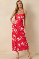 Z Supply Kiss Me Red Alyse Darya Floral Maxi Dress