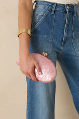 Shining Moment Pink Marble Clutch