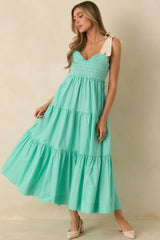 The Felicity Mint Green Cotton Midi Dress