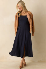 Radiant Reverie Navy Midi Dress