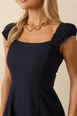 Radiant Reverie Navy Midi Dress
