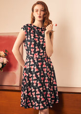 Eclipse Elegance Fit & Flare Dress
