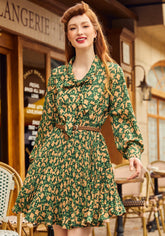 Tail to Tell Pleated Fit & Flare Dress