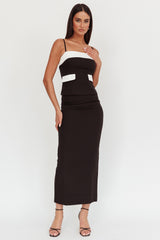 Switched On Faux Pocket Cami Top Black