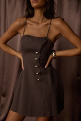 Captivated Button Feature Mini Dress Coco