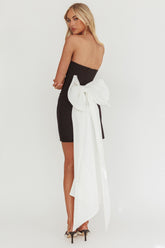 Diamond Sky Bow Back Mini Dress Black