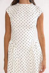 Lynnie Cap Sleeve Maxi Dress Polka Dot