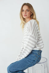 Celia Striped Knit Sweater
