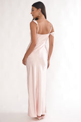 Emelle Asymmetric Neckline Maxi Dress Pink