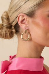 Lost In Your Smile Gold Earrings