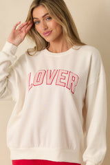 Z Supply Ivory Oversized Lover Sweatshirt