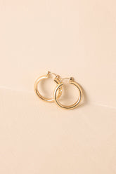 Never Underrated Hammered Gold Hoop Earrings