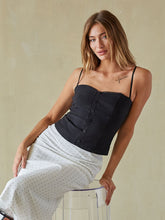 Estelle Button Up Bustier Top