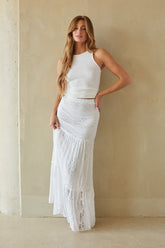 Fawn Lace Tiered Maxi Skirt