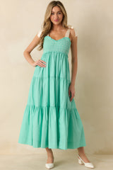 The Felicity Mint Green Cotton Midi Dress