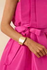She's Glowing Gold Hammered Cuff Bracelet