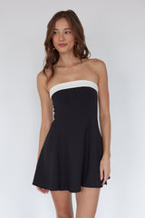 Natalya Contrast Babydoll Mini Dress