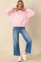 Too Pretty For This Pink Crewneck Sweatshirt