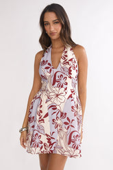 El Corazon Halterneck Mini Dress Blue