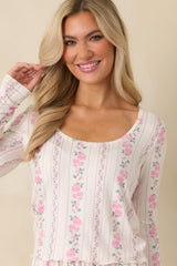Z Supply Vanilla Ice Multi Marseille Boudoir Long Sleeve Top