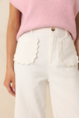 Memories Made Ivory Cotton Wide Leg Pants