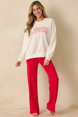 Z Supply Ivory Oversized Lover Sweatshirt
