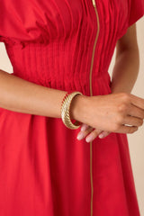 Plot Twist Gold Textured Bangle Bracelet