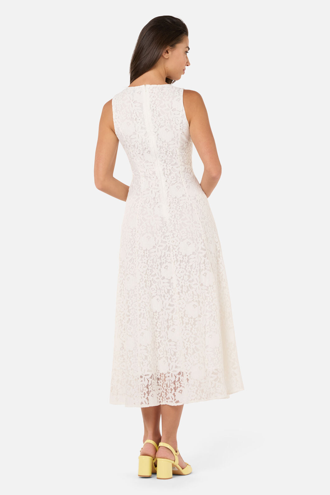 Dreamy White Lace Midi Dress – heylulus
