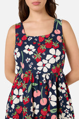 Berries N Cream Midi Dress