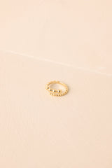 Let Me Think On It Textured Gold Wrap Ring
