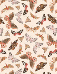 Butterfly Vintage Sleeveless Dress in Cream
