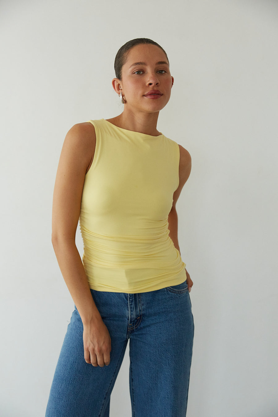 Rylee Ruched Boat Neck Top